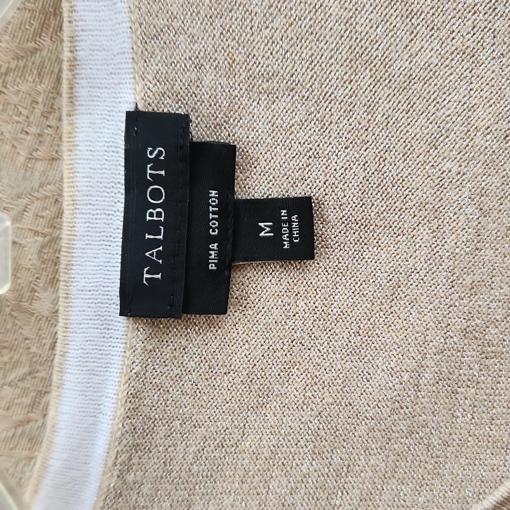 Talbots Gold Metallic Cardigan Sweater - Picture 3 of 3